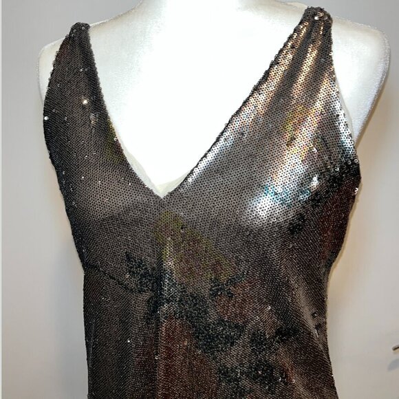 Free People  Sequin Sleeveless Shift Dress Women’s Size S - Picture 3 of 11